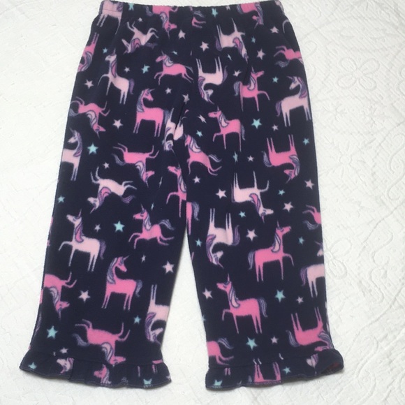 2T (5/$20) Fleece Comfy Pants with Unicorns - Picture 8 of 10